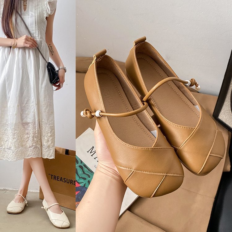 大码女鞋41到43脚掌加宽银色单鞋2025新款玛丽珍软底孕妇豆豆鞋女