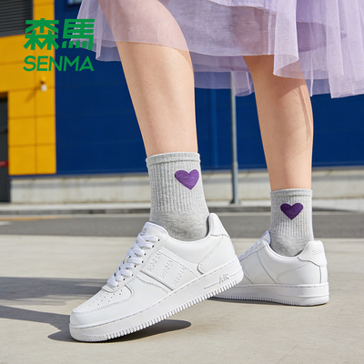 森马白色ins潮轻便板鞋