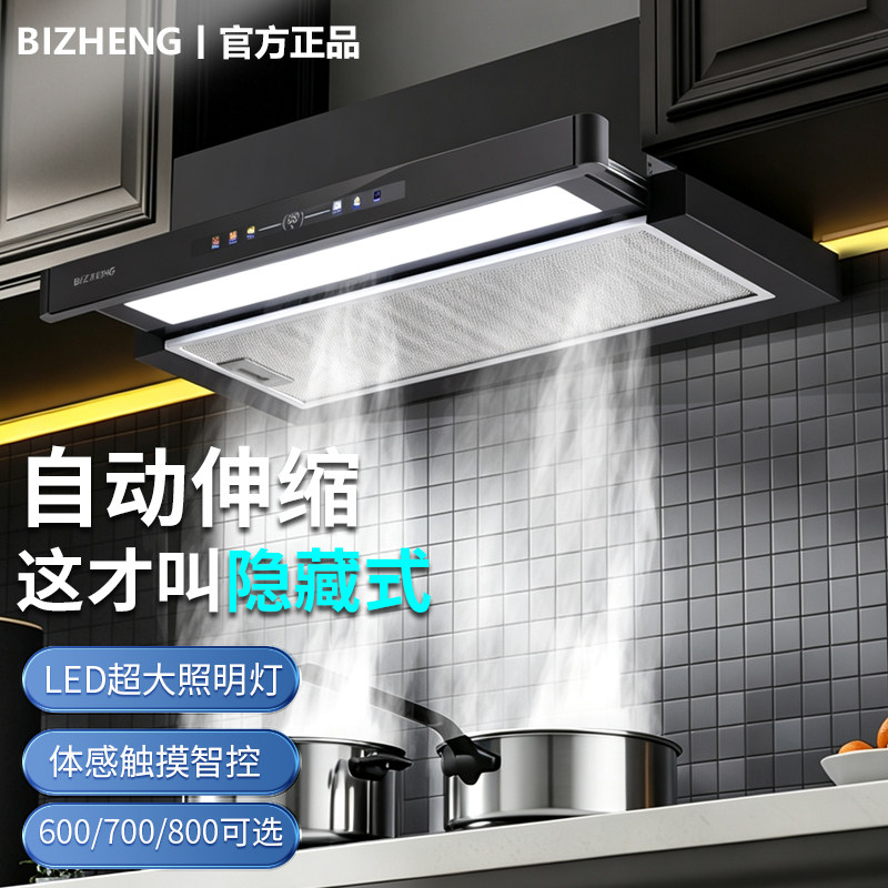 隐藏式自动伸缩抽油烟机