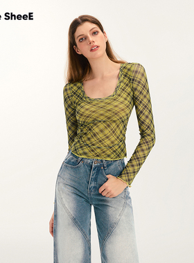 Vone SheeE 辣妹早秋穿搭2026宽松百搭阔腿裤美式复古水洗牛仔裤