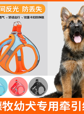 德牧幼犬专用牵引绳遛狗绳超小体犬小型犬小狗胸背狗绳狗狗用品