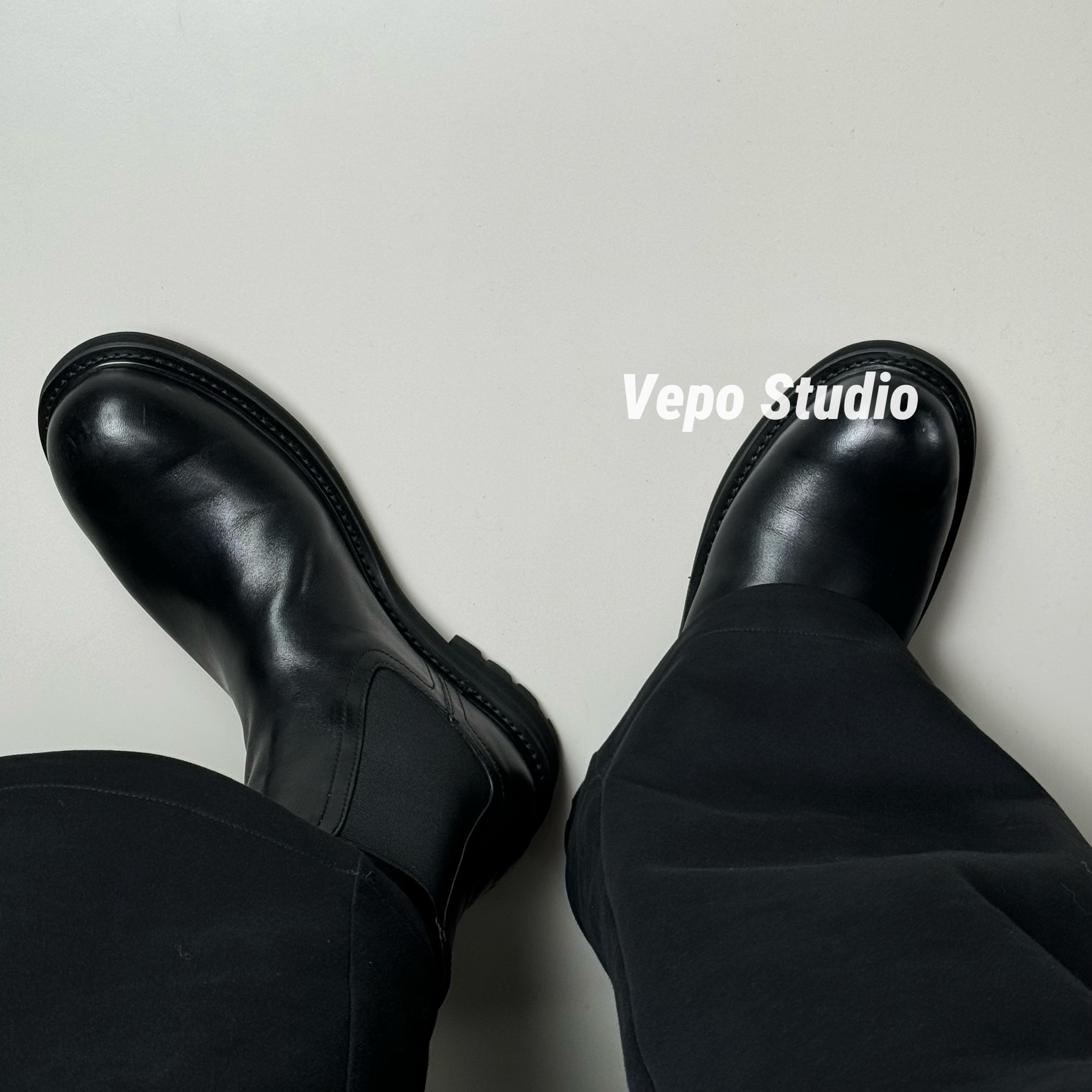 麦家时尚奢感切尔西靴