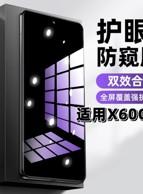 适用荣耀X60GT抗蓝光护眼防窥膜AGI-AN00钢化膜HONOR紫光手机膜5G黑边保护隐私x60gt防偷窥看高清全屏防摔爆