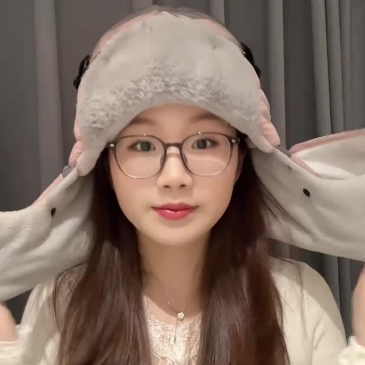 雷锋帽女冬季电动车保暖