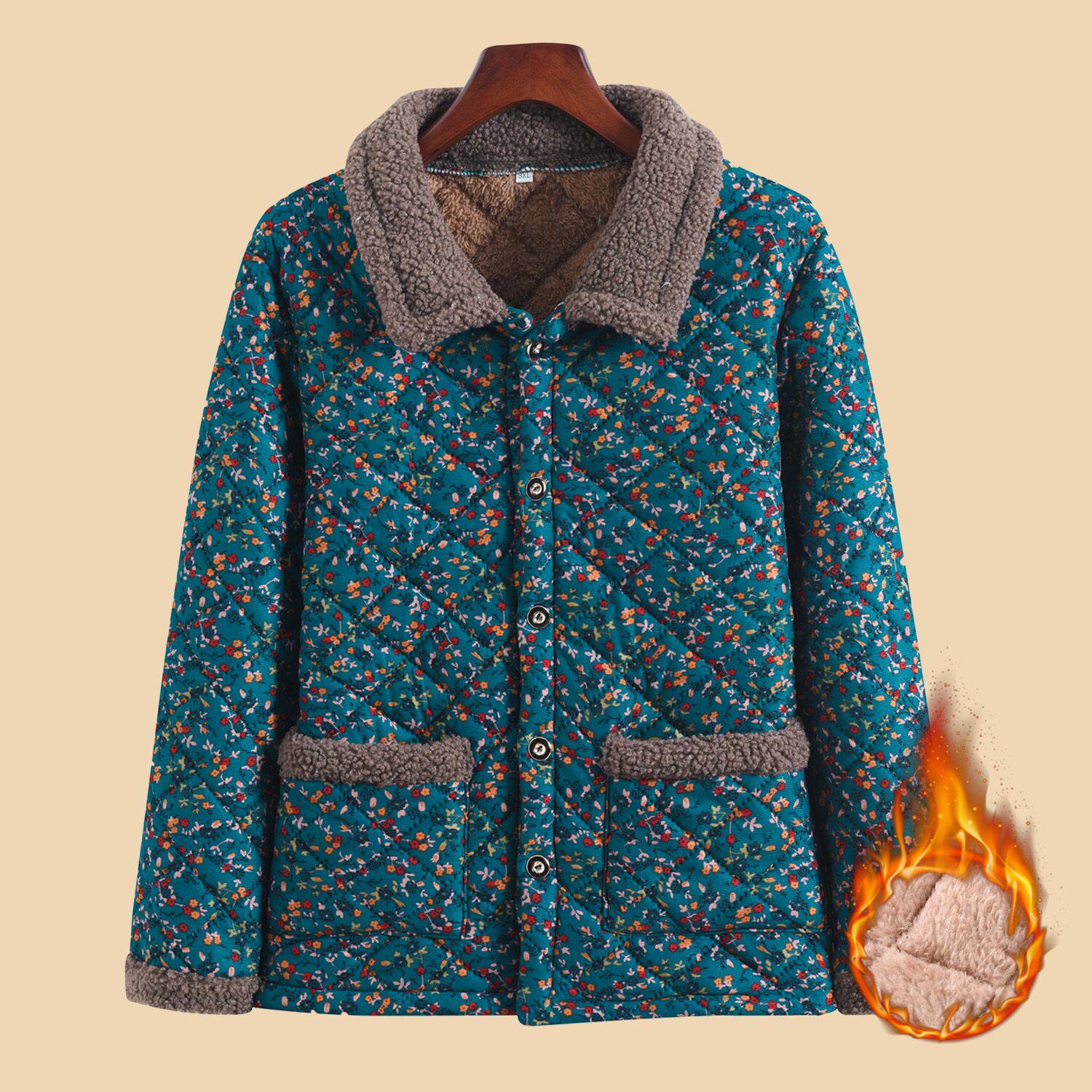 中老年人冬装棉服衣加绒