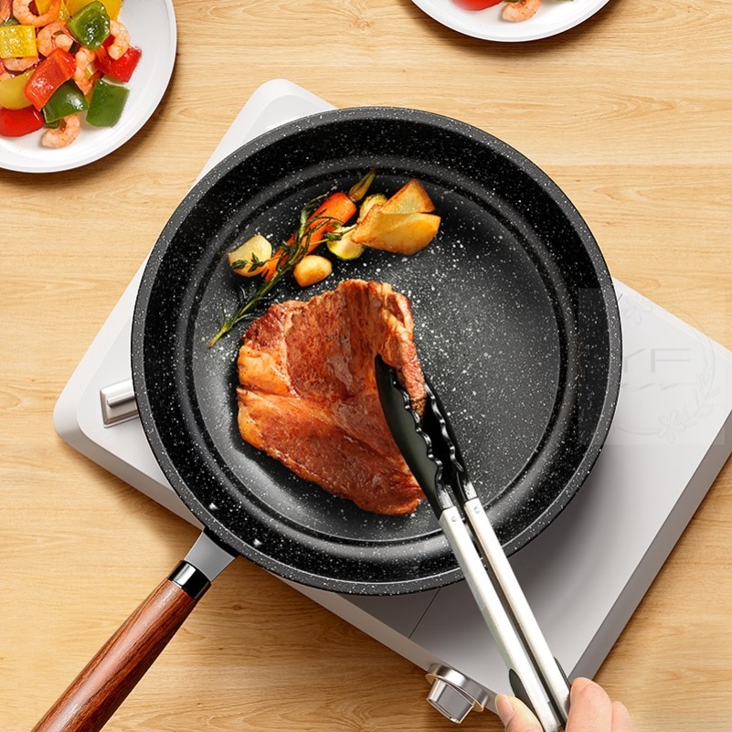 （家用麦饭石不粘锅煎锅）多功能牛排锅家用平底煎锅通用炉灶