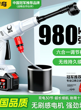 无线高压水枪洗车家用220v强力洗地泵神器26新款锂电汽车清洗车机