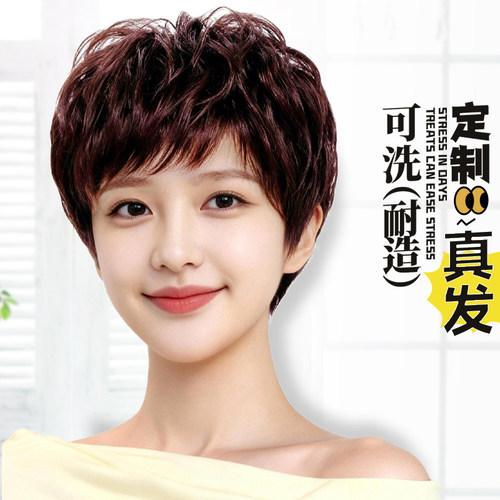 妈妈假发高弹网底舒适久戴不勒头