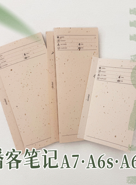 A7A6sA6p三折页播客音视频笔记手帐内页活页替芯功能内页