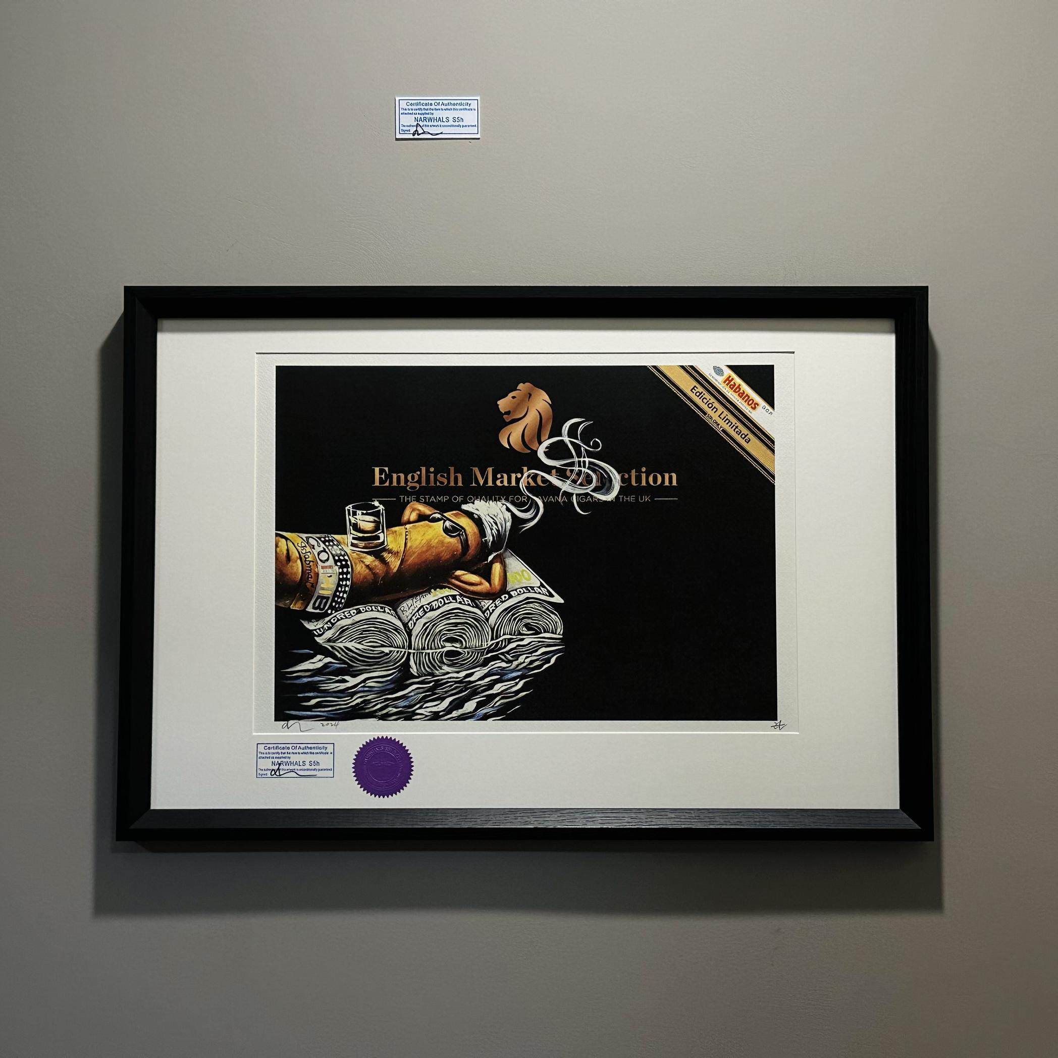 S5H ART 正品限量版画 EMS古巴雪茄高希霸Cohiba 潮流艺术装饰画