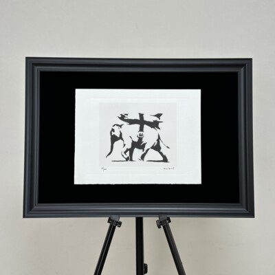 英国涂鸦艺术家BANKSY 超罕见《Heavy Weaponry》正品限量版画