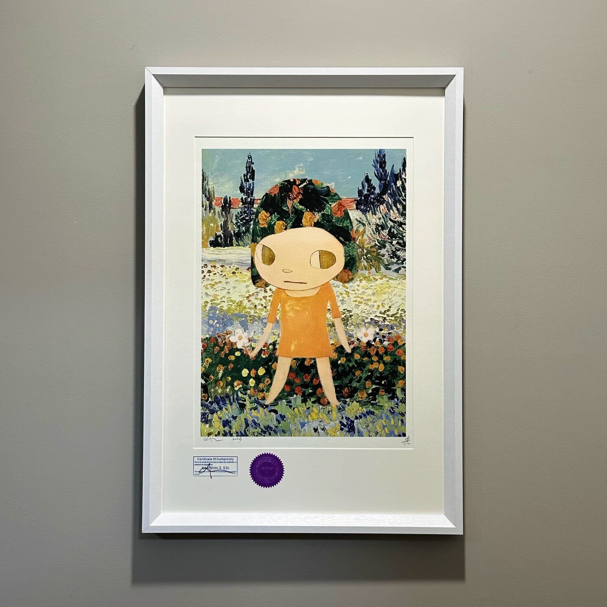 S5h正品限量潮流版画 梵高花园&奈良美智 联名装饰画摆件创意礼品