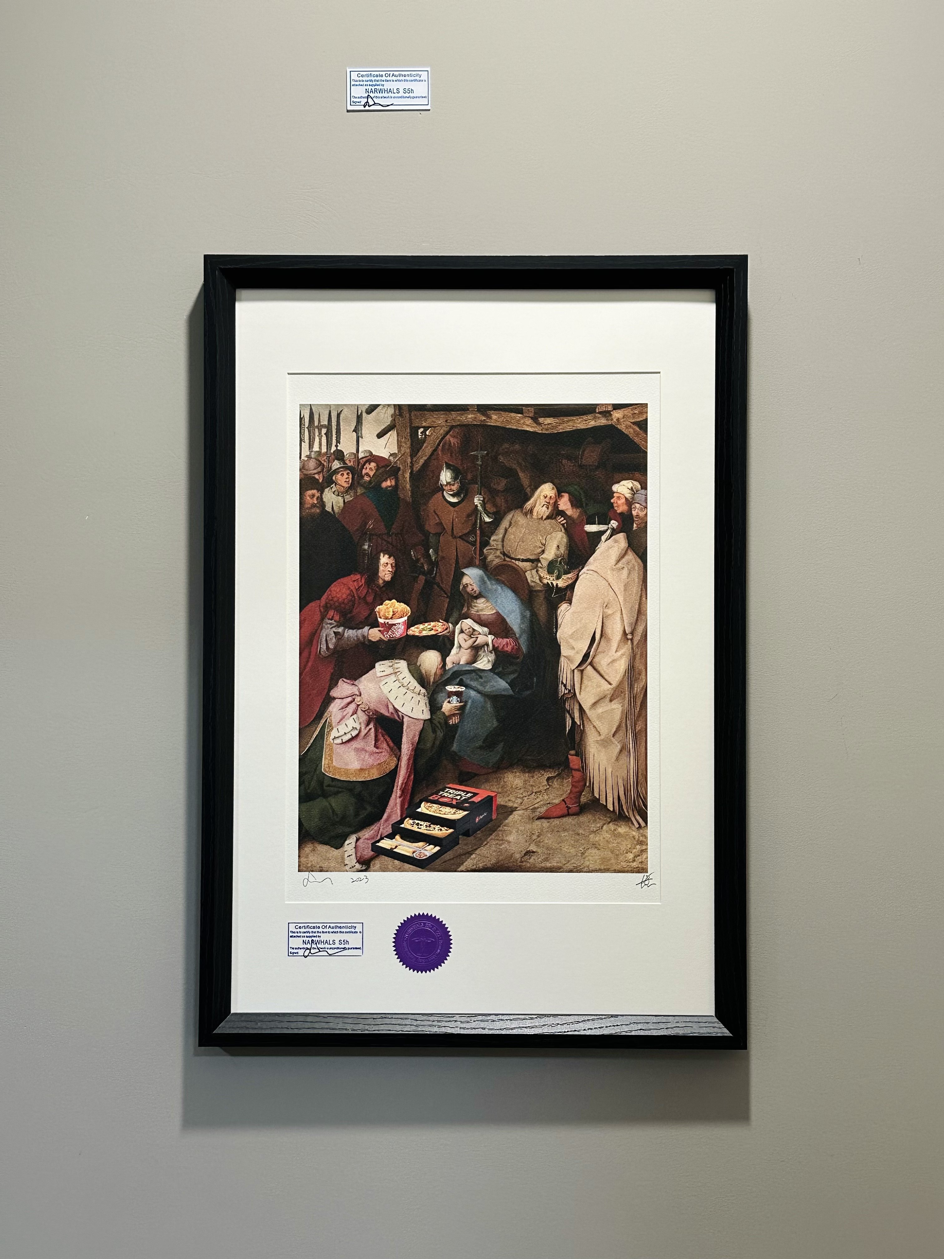 s5h正品限量艺术联名版画世界名画 新·国王的崇拜创意收藏装饰画