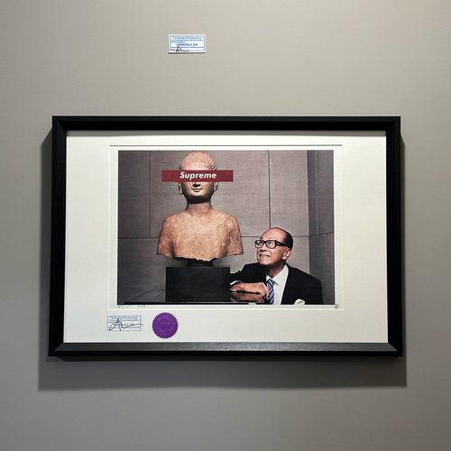 S5h潮流艺术版画 李嘉诚 & supreme 家居饰品软装挂画 客厅装饰画