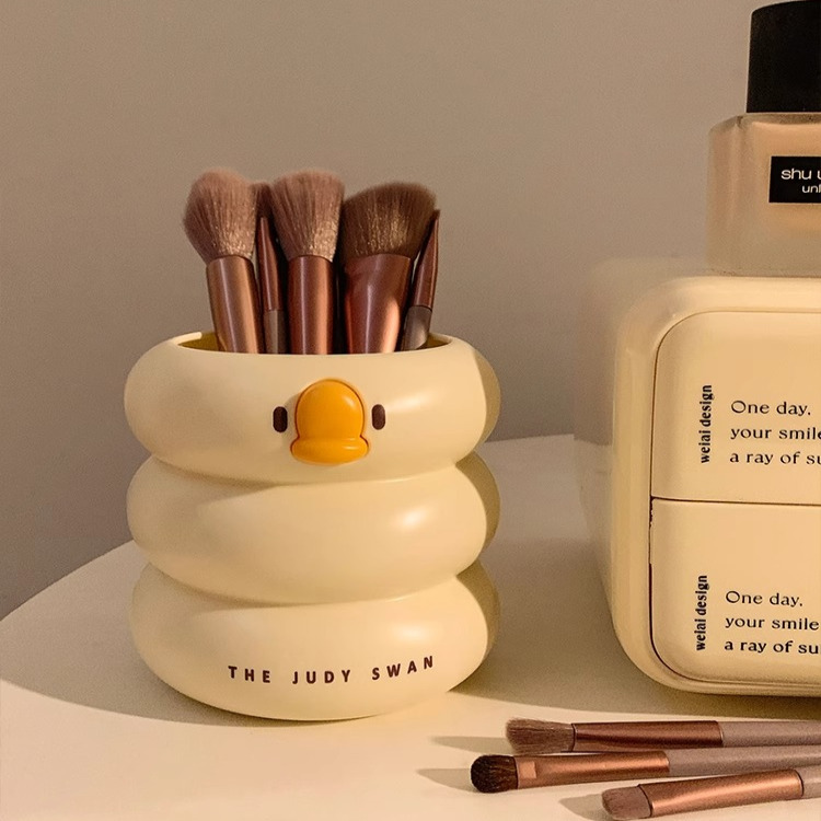 高颜值化妆刷收纳盒桌面化妆品置物架宿舍好物口红刷子笔筒学生办公室桌面儿童女孩ins轻奢高级感大容量男孩