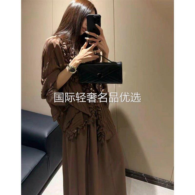 静静高端女装店小花边浪漫法式套装巨显瘦慵懒清凉长裙宽松两件套