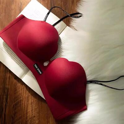 熹绮高端女装女小胸聚拢显大防下垂内衣性感字母细肩带无痕舒文胸