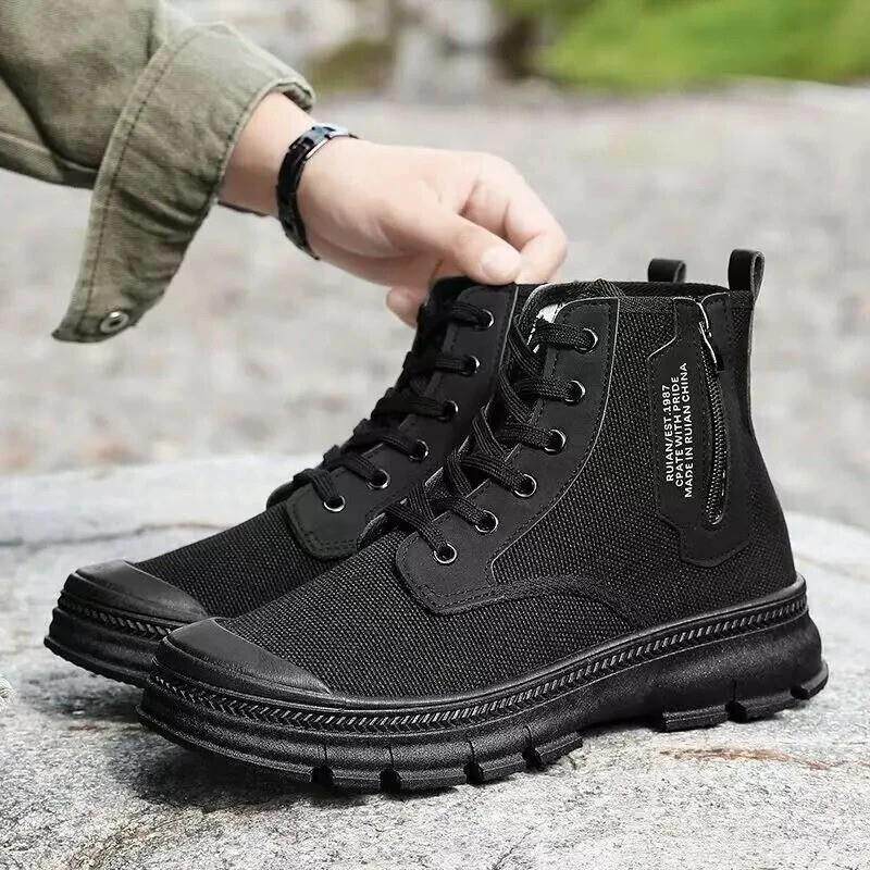 光雨服饰名品男士高帮马丁靴防透气耐磨防滑户外登山工作鞋劳保鞋