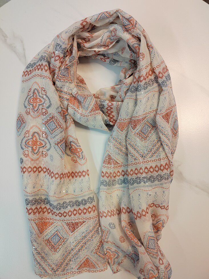 新款复古名族风几何印花棉麻围巾女云南春夏季旅游防晒披肩