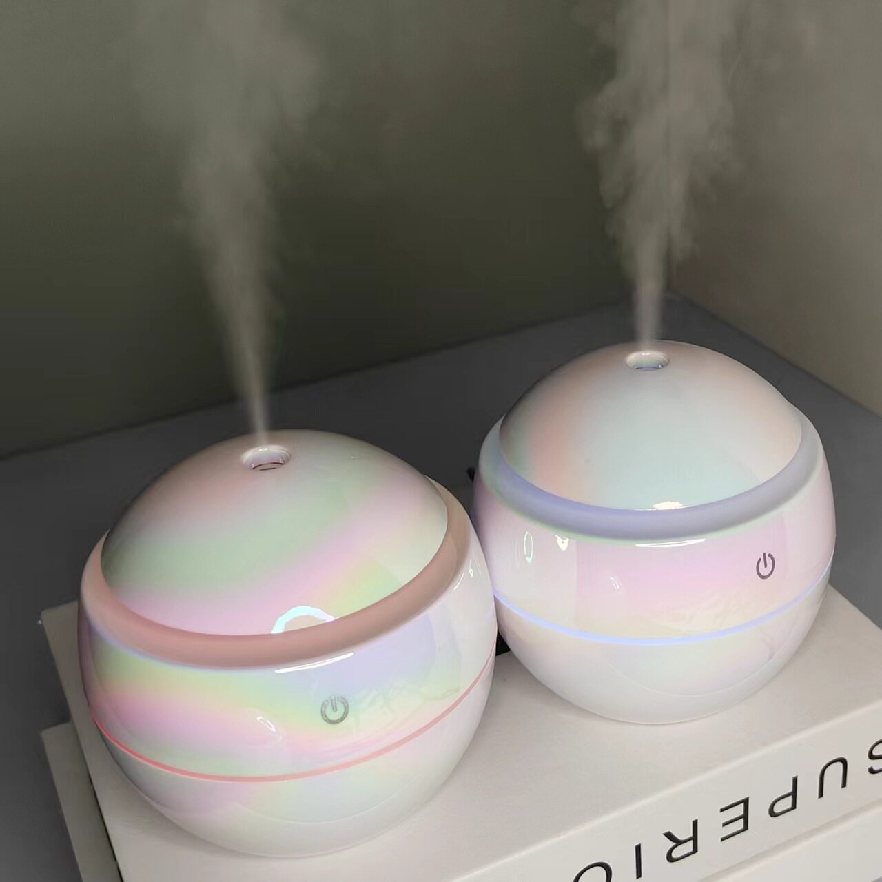 创意新款蘑菇炫彩加湿器