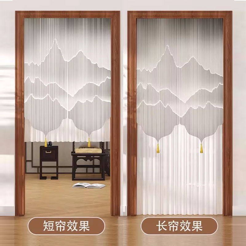 门帘隔断帘防蚊蕾丝家用