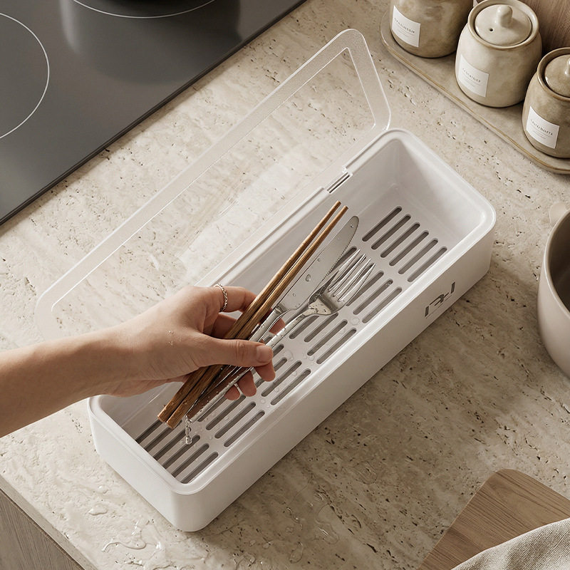轻奢餐具盒收纳盒沥水筷