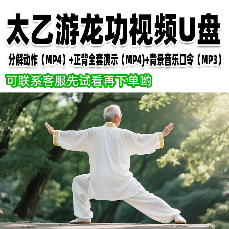 太乙游龙功视频U盘强身健体养生功优盘全套演示分解动作,个性定制/设计服务/DIY,U盘定制,淘宝优惠券,粉丝福利购,淘宝优惠卷