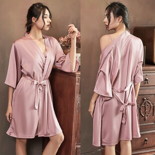 two nightgown nightdress wear睡衣 pajamas home piece Sling