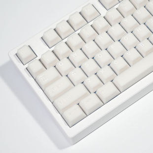 KBDiy浅笑汉白玉键帽174键原厂PBT二色注塑适配Rainy75美加狮等