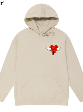 Kanye West连帽卫衣嘻哈潮牌心碎808s Heartbreak男女侃爷帽衫