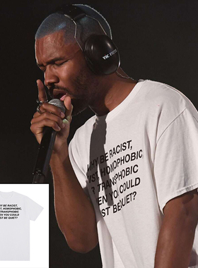 Frank Ocean法海同款字母印花T恤短袖嘻哈Blond Blonde说唱Orange