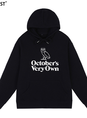 OVO卫衣 Drake帽衫 公鸭嘻哈说唱连帽套头男女Hoodie CLB毛圈潮牌