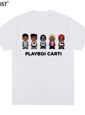 Playboi Carti短袖T恤嘻哈Hip Hop街头动漫Rap音乐节男女周边美式