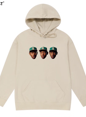 TYLER THE CREATOR连帽卫衣Golf Wang帽衫嘻哈说唱头像印花潮男女