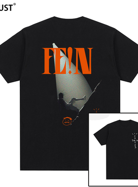 TRAVIS SCOTT短袖T恤特拉维斯斯科特FE!N嘻哈潮牌涂鸦专辑男女INS