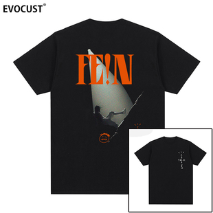 TRAVIS SCOTT短袖T恤特拉维斯斯科特FE!N嘻哈潮牌涂鸦专辑男女INS