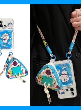 可爱叮当猫适用vivoiqooneo9spro手机壳iqoneo8se立体neo7pro竞速版5s活力版6se卡包卡套斜挎硅胶855爱酷vivo