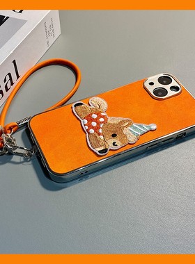 刺绣波点腊肠狗适用华为荣耀500pro手机壳400立体300ultra卡通200可爱100橙色90gt挂绳80se/70/60/50/30/hono