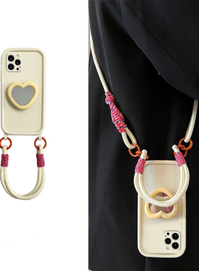 高级感爱心适用华为nova12pro手机壳novo11ultra支架nowa10z立体nove9se斜挎8可背带7i活力版6日韩5z硅胶4e3i