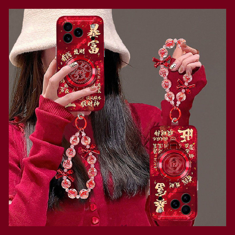 2026红色旋转发财适用苹果17promax手机壳华为pura80荣耀500pro小米17立体vivos50支架opporeno15新年x300软p,3C数码配件,手机保护套/壳,淘宝优惠券,粉丝福利购,淘宝优惠卷