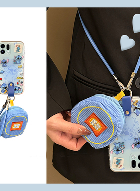 蓝色晕染史迪仔适用oppofindx9pro手机壳fondx9plus可爱por零钱包九斜挎0ppo可背oppo硅胶趣味卡通新款斜跨软