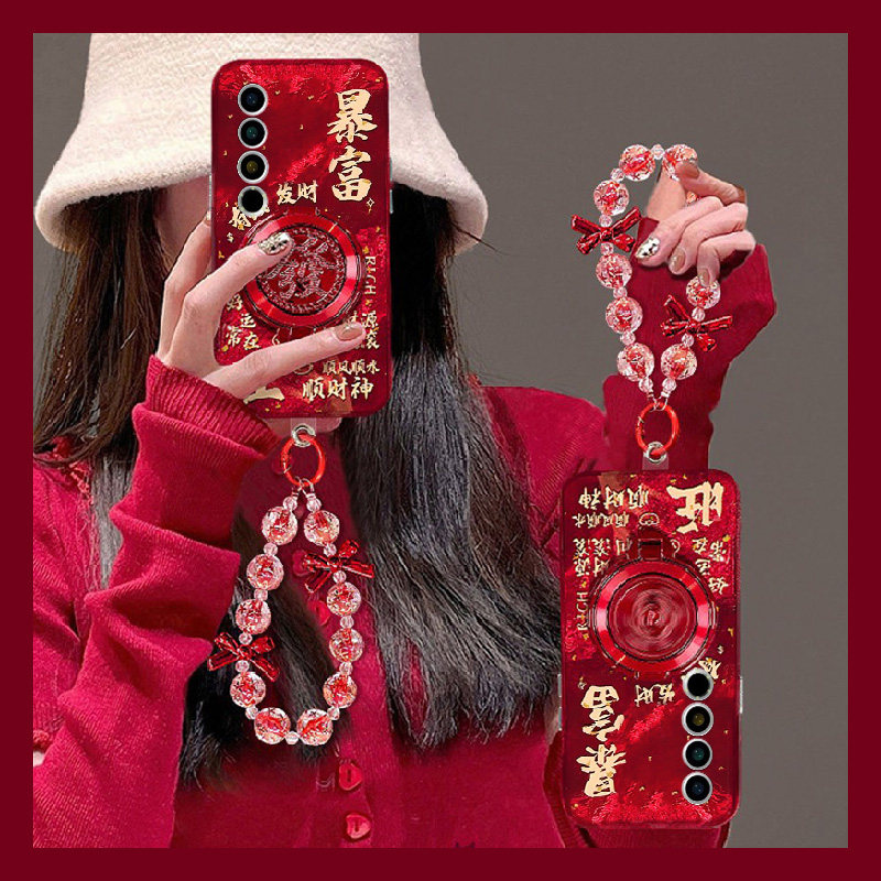 手机壳硅胶新年红色2026马年立体