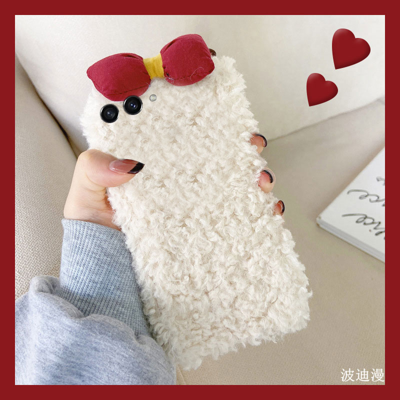韩系简约纯色适用三星zflip7fe手机壳zfold6立体zflip5蝴蝶结w23flip秋冬季3折叠屏zfold2硬壳w22/w21/galaxy