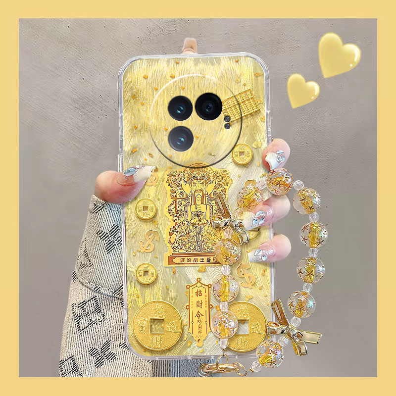 爆单符财神爷适用vivoxfold3pro手机壳xfold2高级感xflip立体vivo喜庆vovo折叠屏挂链vivi新年+十硬壳金箔女