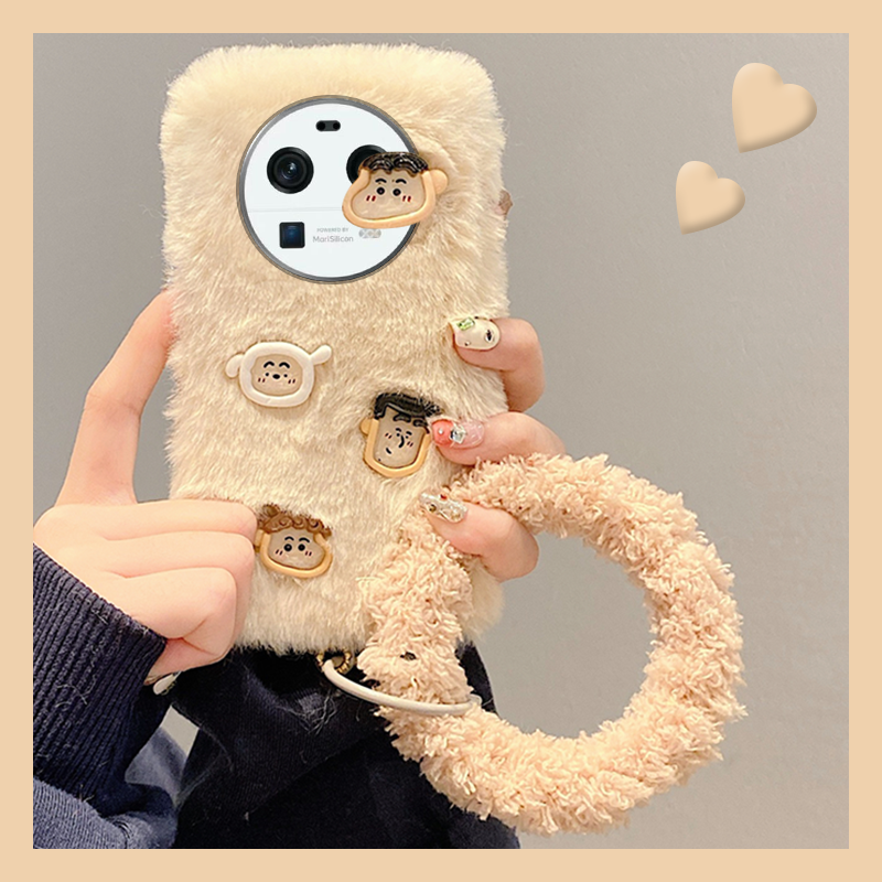 毛绒绒毛茸茸可爱蜡笔小新手机壳