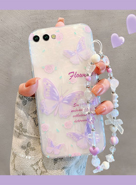 紫色蝴蝶适用三星w23flip手机壳zfold5高级感3韩系zflip5贝壳纹zfold2折叠屏硬壳w22小众w21个性galaxy创意女