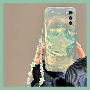 ins风蓝色星星适用小米mixfold4手机壳mixfold3立体mixfold2折叠屏mixflip硬壳mi摇摇乐支架手链日韩韩系春夏