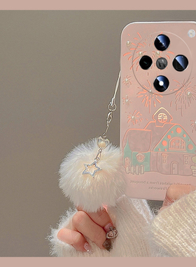 粉色梦幻烟花适用oppofindx8手机壳findx8ultra高级感fondx7pro珍珠por立体0ppo硅胶oppo小众个性软壳透明女p