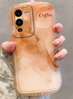 橙色晕染渐变适用vivos18pro手机壳s17t简约s16e小众s15硅胶s12软壳s10韩系s9个性s7创意s6新款s1女vivi/vovo