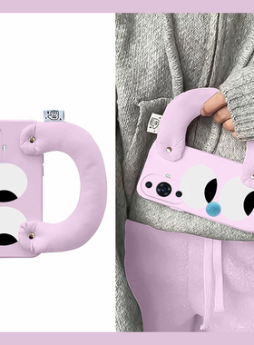 趣味表情眼睛适用华为nova12pro手机壳novo11ultra紫色nowa10z搞怪nove9se立体8充棉7i活力版6腕带5z硅胶4e3i